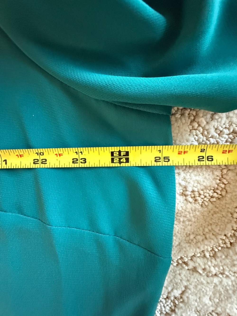 Covington NWT Women’s 20W 3/4 Notched Sleeve Teal Button-Front Blouse - Picture 7 of 12